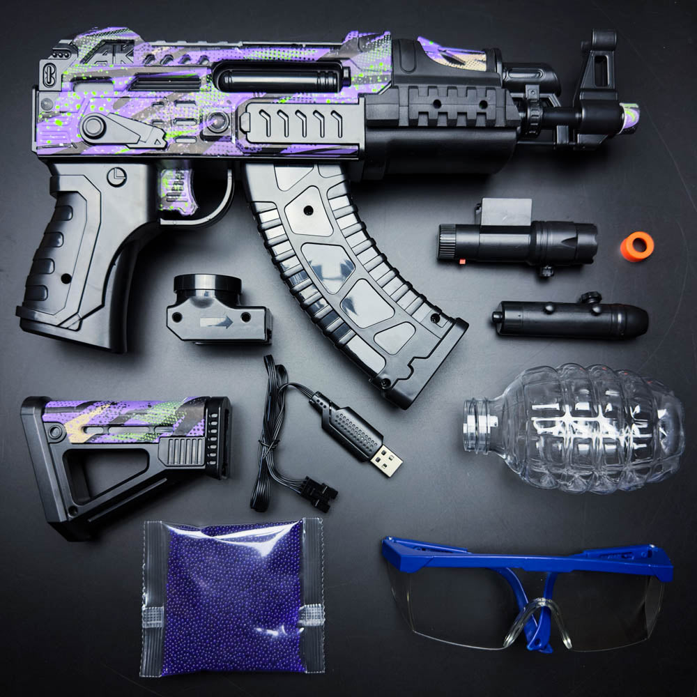 AKM Gel Blaster purple accessories